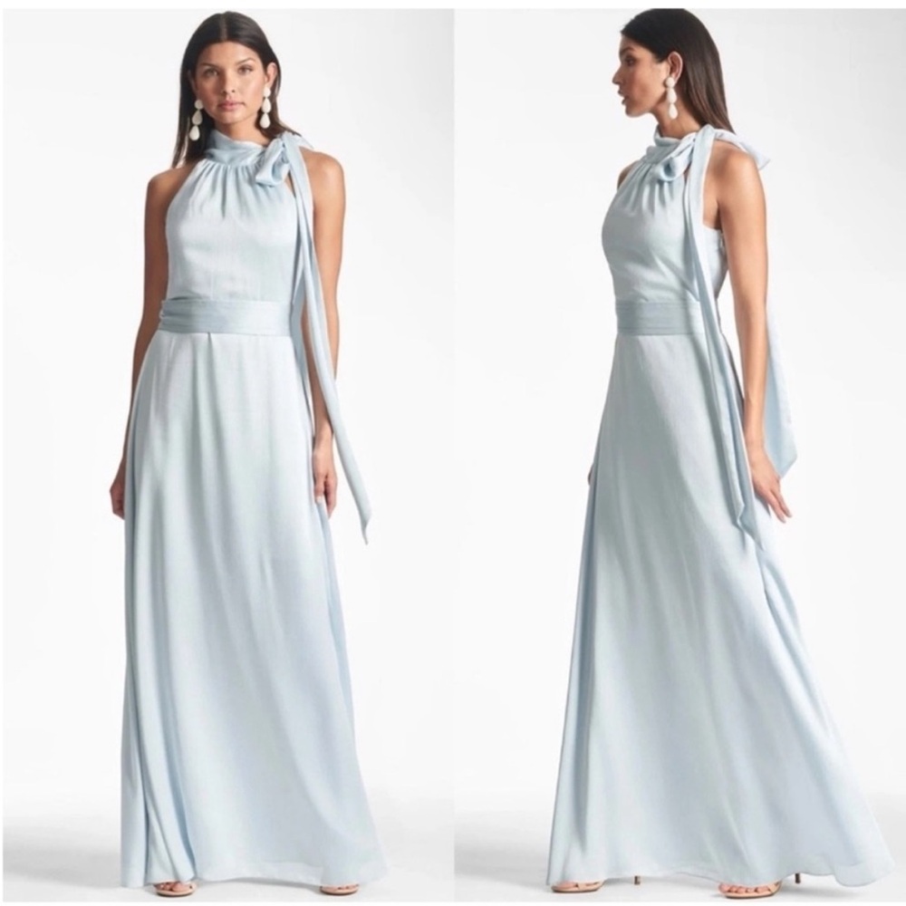 Sachin + Babi Sky Blue Halter Maxi Dress